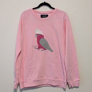 Lenko Animal Sweater Galah Baby Pink Size XL